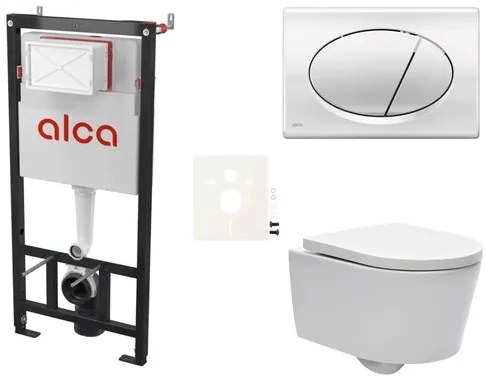 Fali WC szett Alca előtétfalas szereléshez + SAT Brevis WC SIKOASW2