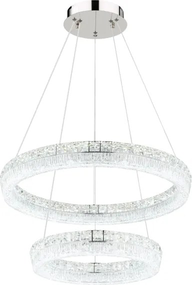 Globo 67387-60 - LED, fényerőszabályozható kábeles függeszték LAUREL LED/60W/230V átlátszó+ távirányító