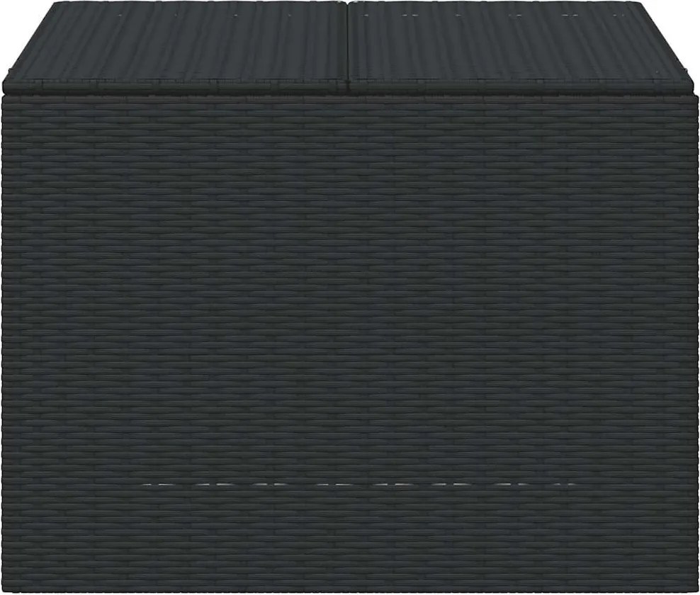 vidaXL fekete polyrattan kerti tárolóláda 291 L