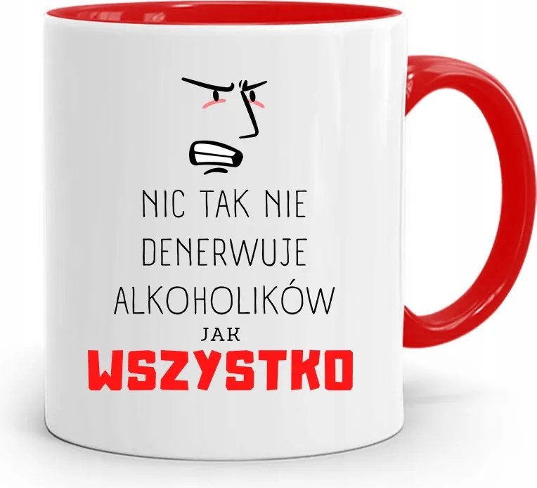 Alkoholista Részegeknek Piros Ajándék Bögre fényképes nyomtatással