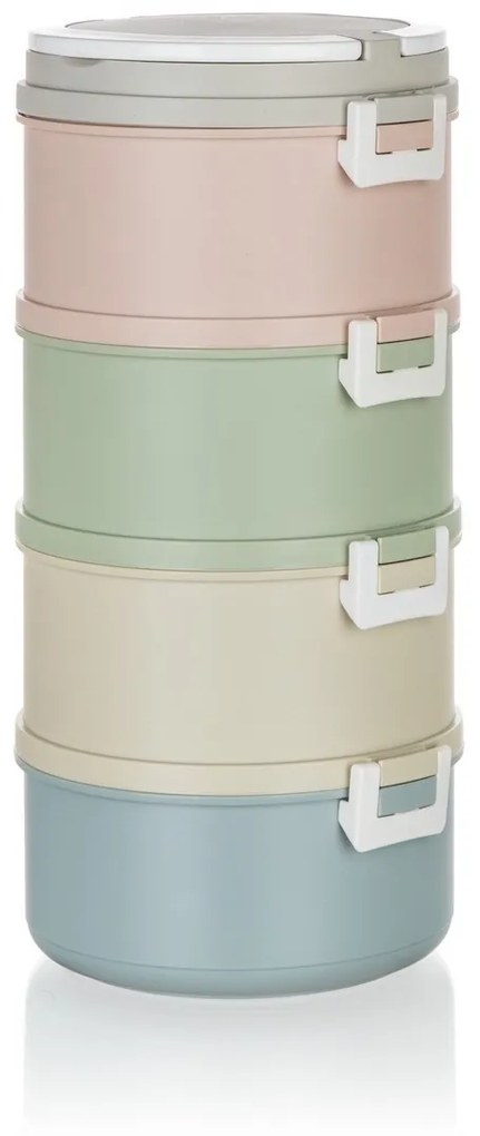 Banquet Avanza műanyag ételhordozó, 2,8 l, 4 db-os szett multicolor