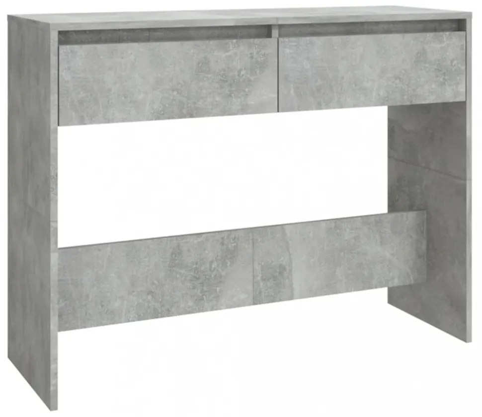betonszürke szerelt fa dohányzóasztal 100x35x76,5 cm