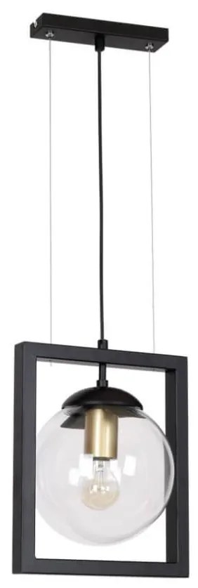 Klausen 111023 - Csillár zsinóron REY 1xE27/7W/230V fekete