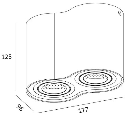Zuma Line ACGU10-190-N - Spotlámpa RONDOO 2xGU10/50W/230V fehér