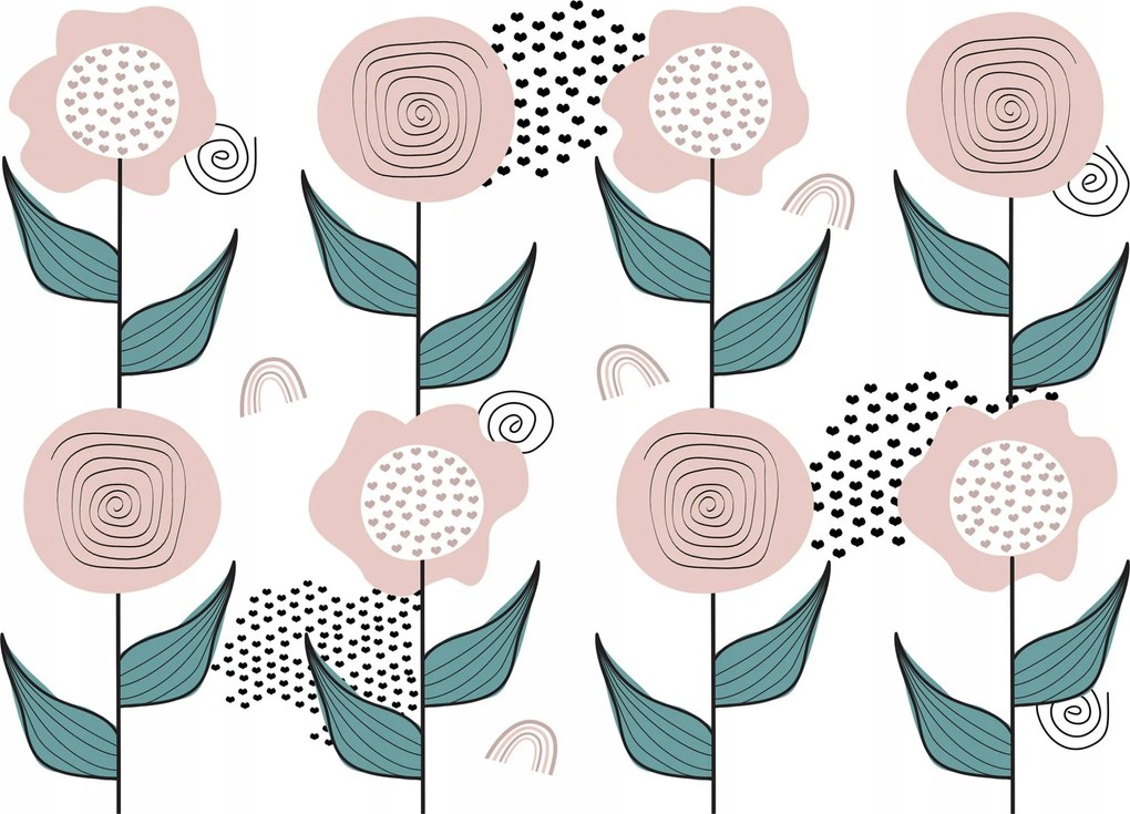 Fotótapéta Pasztell virágok a gyerekszobába 400x280 ajánlat +ragasztó