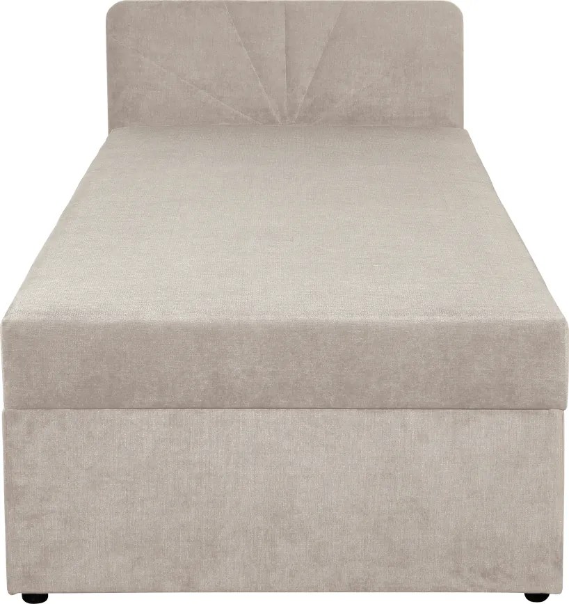Boxspring ágy, egyszemélyes, bézs, 90x200, univerzális, SUPA
