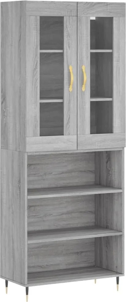 vidaXL szürke sonoma szerelt fa magasszekrény 69,5 x 34 x 180 cm