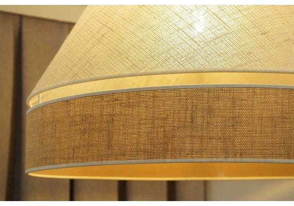 Duolla - Csillár zsinóron YUTE AVIGNON 1xE27/15W/230V átm. 60 cm szürke/barna