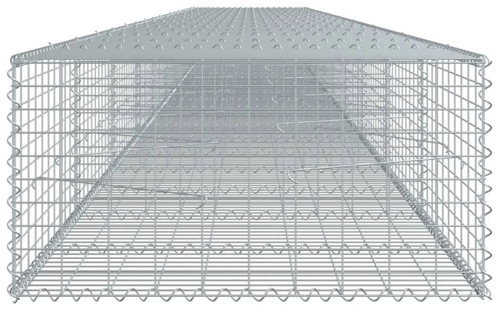 horganyzott vas gabion kosár fedéllel 900 x 100 x 50 cm