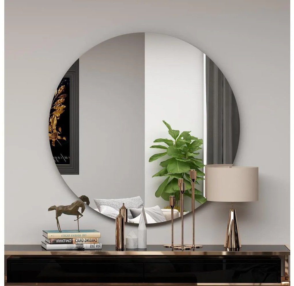 Fali tükör ZEOS átm. 70 cm fekete