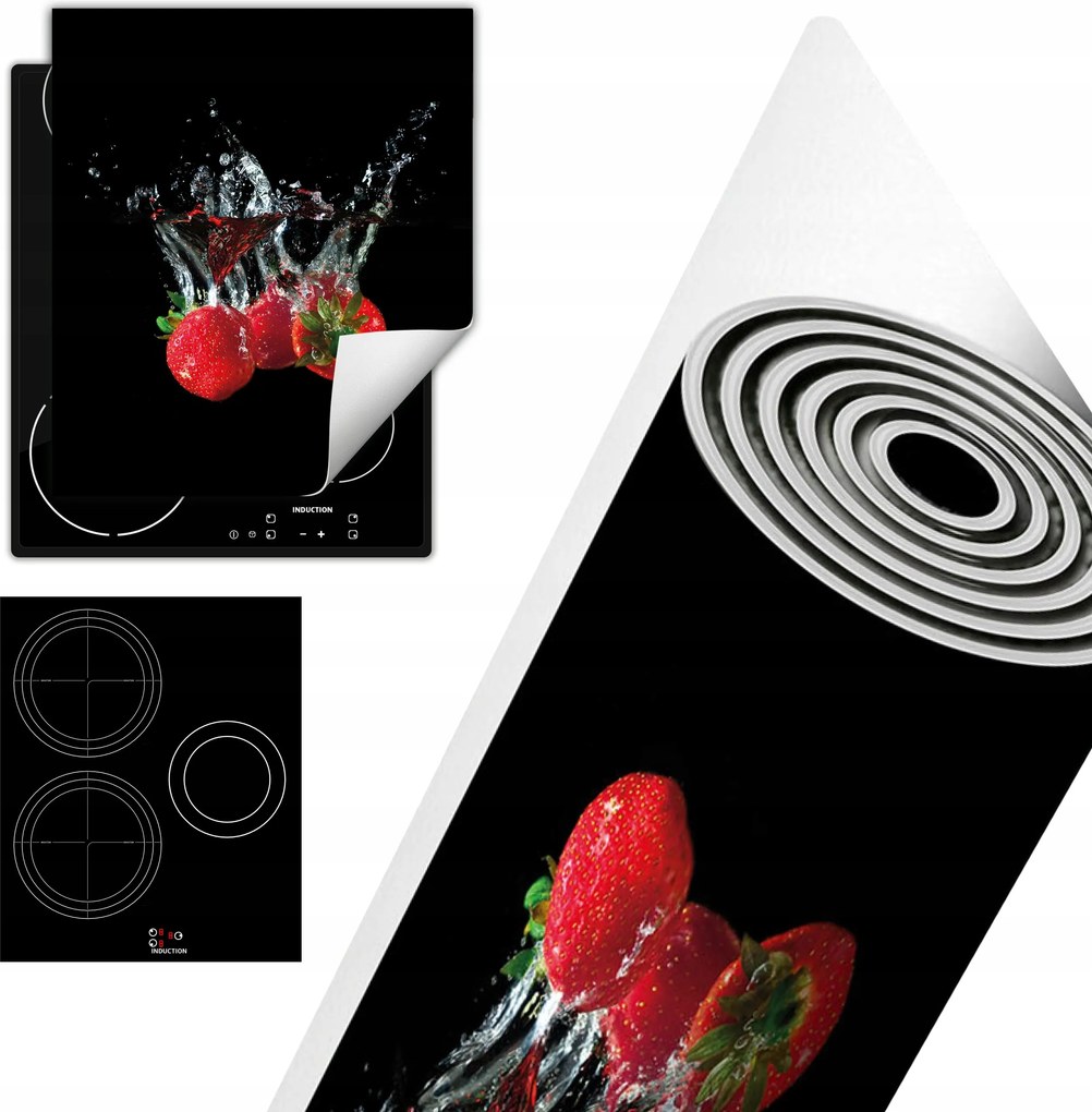 Tűzhelyvédő Szőnyeg Asztali Dekoráció 45x52 fekete eper