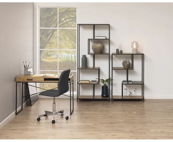 SARON íróasztal tölgy/fekete