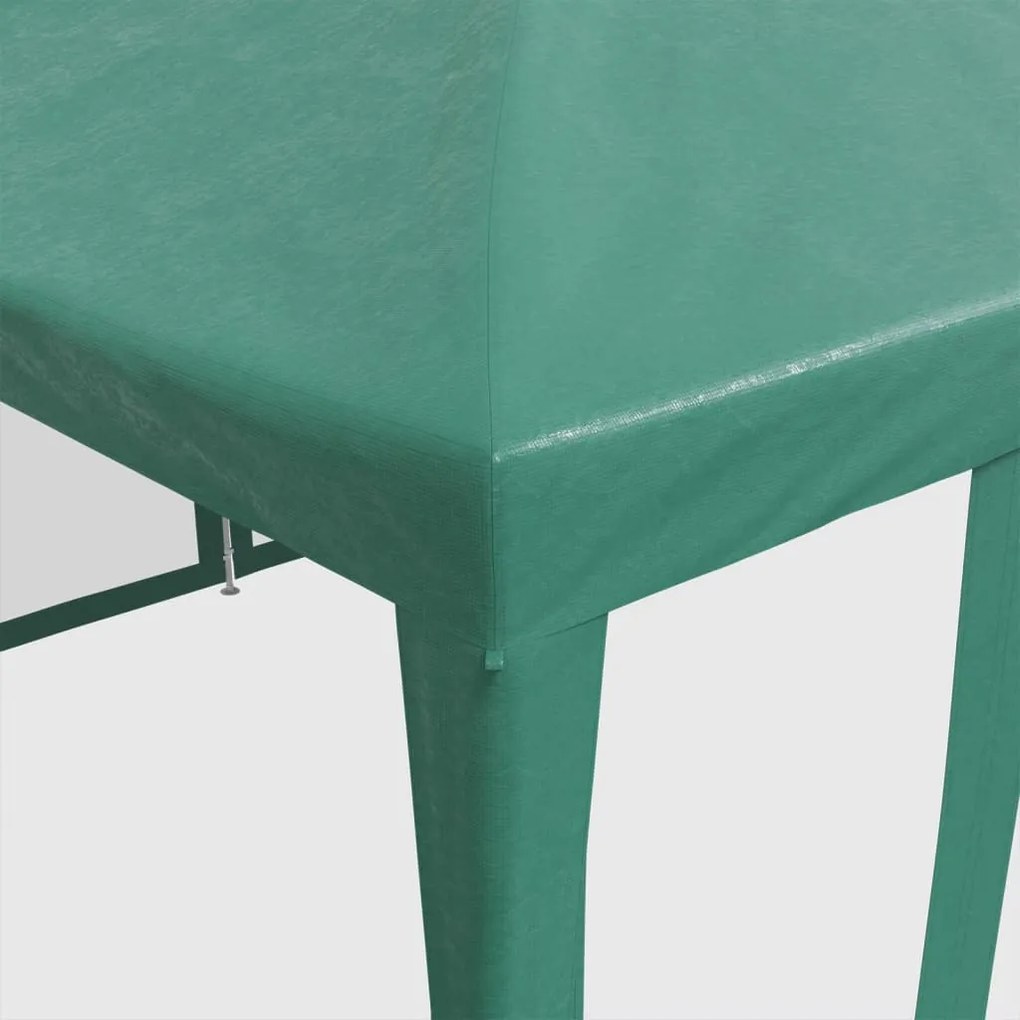 zöld HDPE rendezvénysátor 10 hálós oldalfallal 6 x 4 m