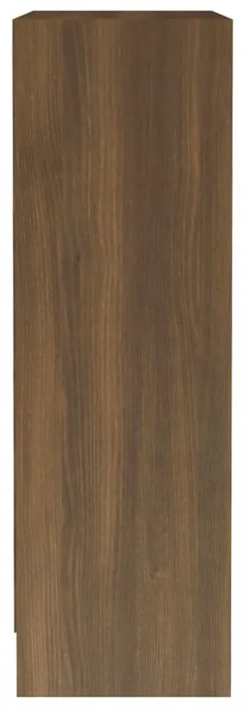 barna tölgyszínű szerelt fa könyvespolc 60 x 24 x 76 cm