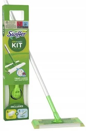 Kezdőkészlet, felmosó, nedves- és száraz utántöltővel, SWIFFER Sweeper (KHT1246)