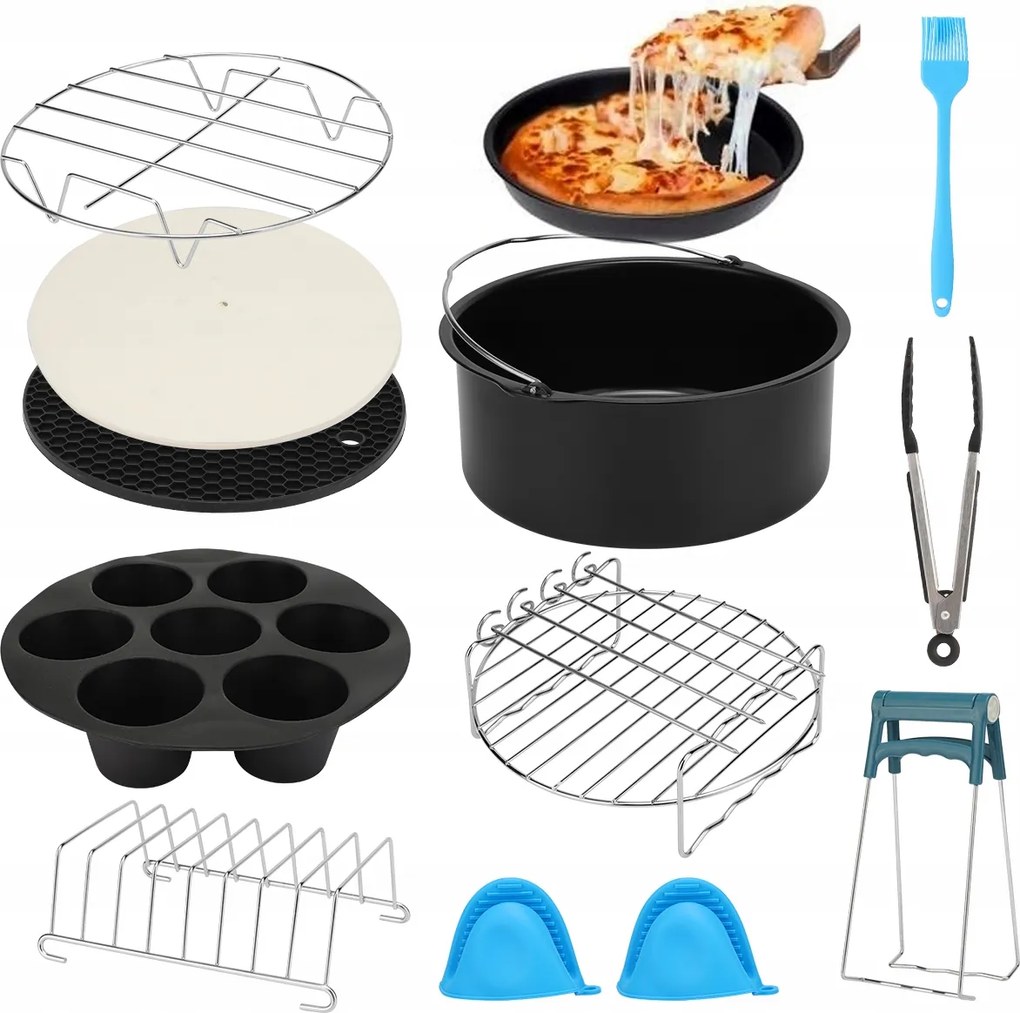 Akcesoria Olajsütőhöz 13 részes Air Fryer Készlet 8" Airfryer-hez