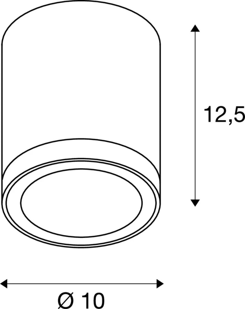 SLV 1003427 ENOLA ROUND Modern Kültéri Mennyezeti Lámpa Antracit, Átlátszó LED IP65