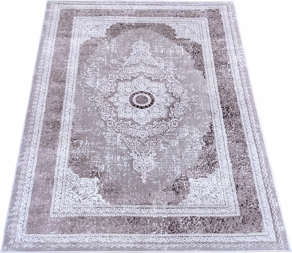 Szőnyeg 160x220 Vintage Bézs Klasszikus Nappali Puha Kétszintes