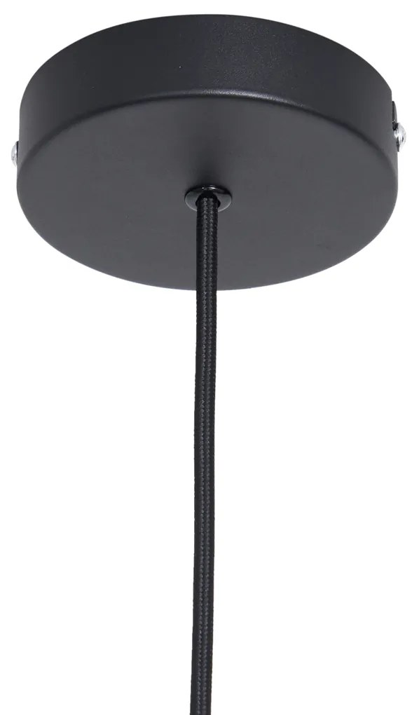 Japandi függőlámpa barna színben, szöveternyővel, 50 cm - Plu