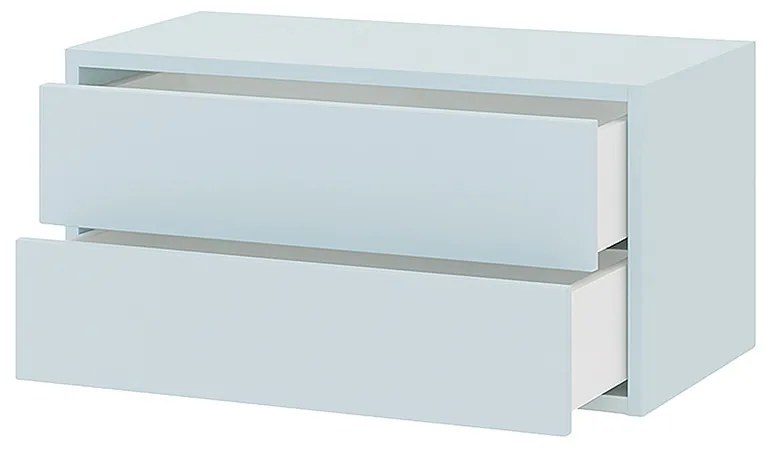 Boxie 2 fiókos fali szekrény 40x80x37 cm kék