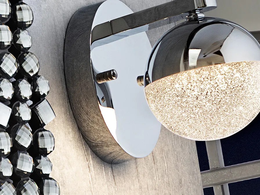 SCHULLER 793168 SPHERE Króm Színű Fali Lámpa LED 5W IP20