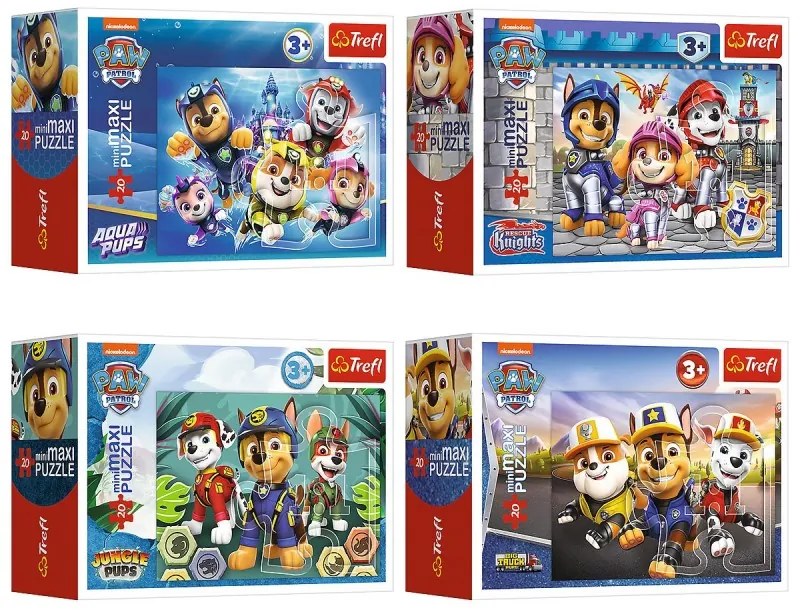 Mini puzzle - Paw patrol - 4 db-os készlet