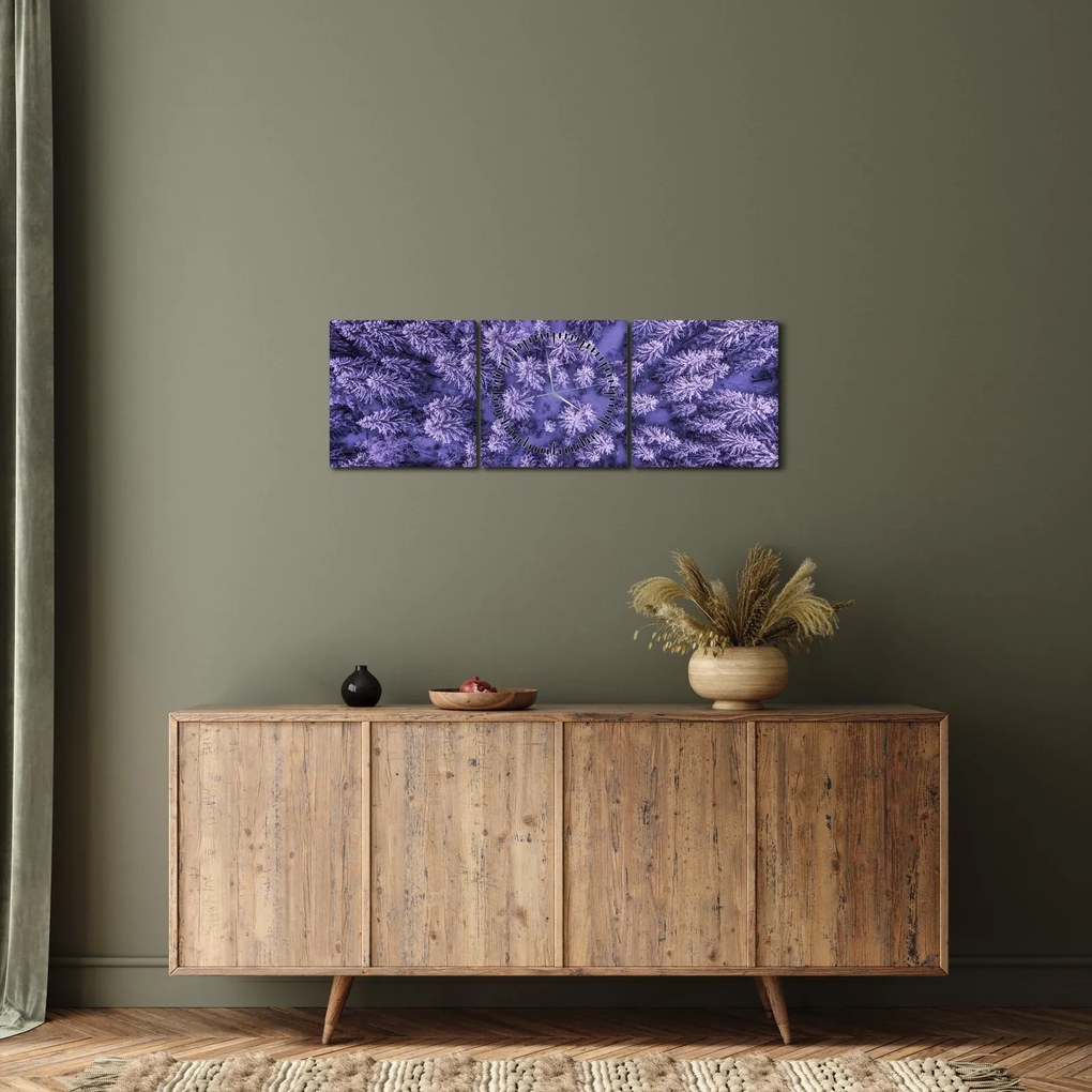 Havas fák képe (órával) (90x30 cm)