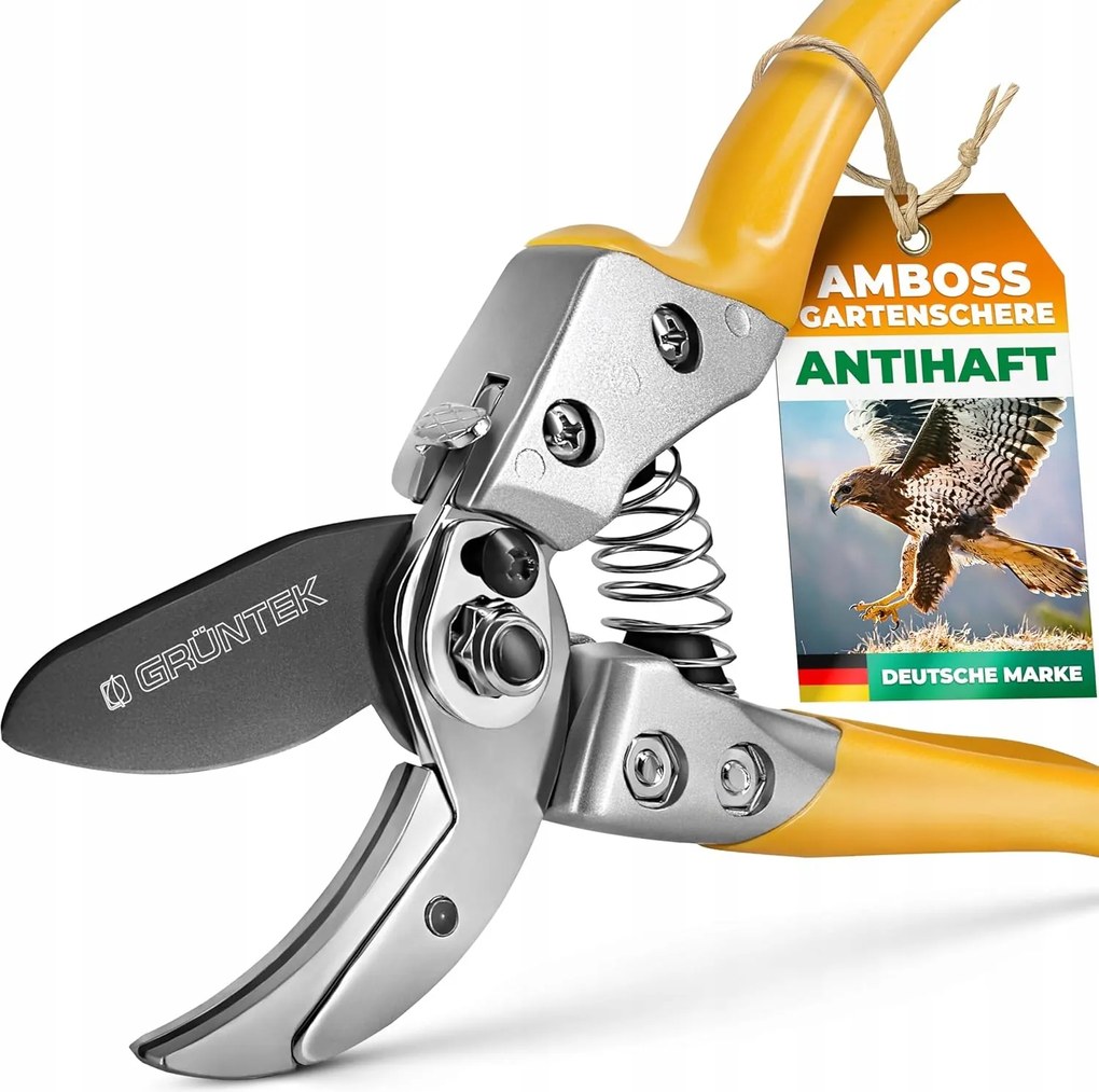 Kovácsoltvas ágú, kézi Metszőolló 200mm Gruntek Myszołów SK5 Teflon S&amp;r