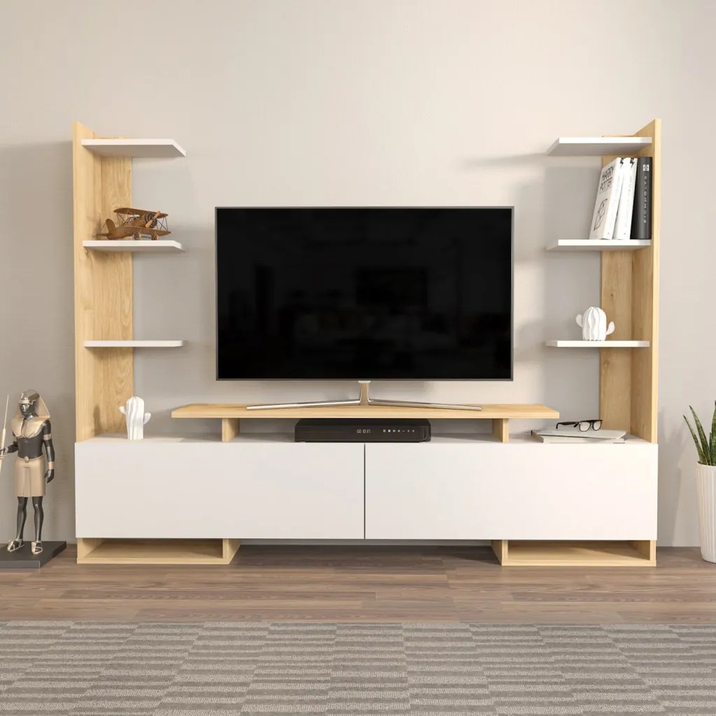 Ava - Oak, White