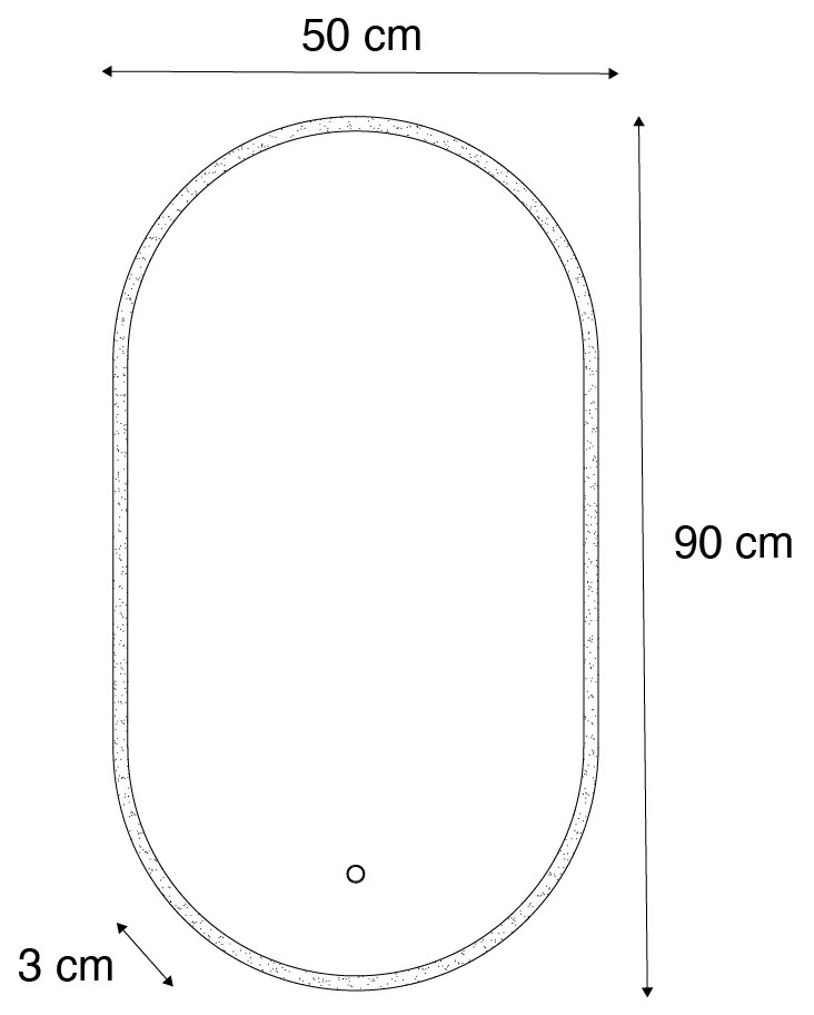 Modern fürdőszobai tükör LED-del és érintős dimmerrel - Bouwina