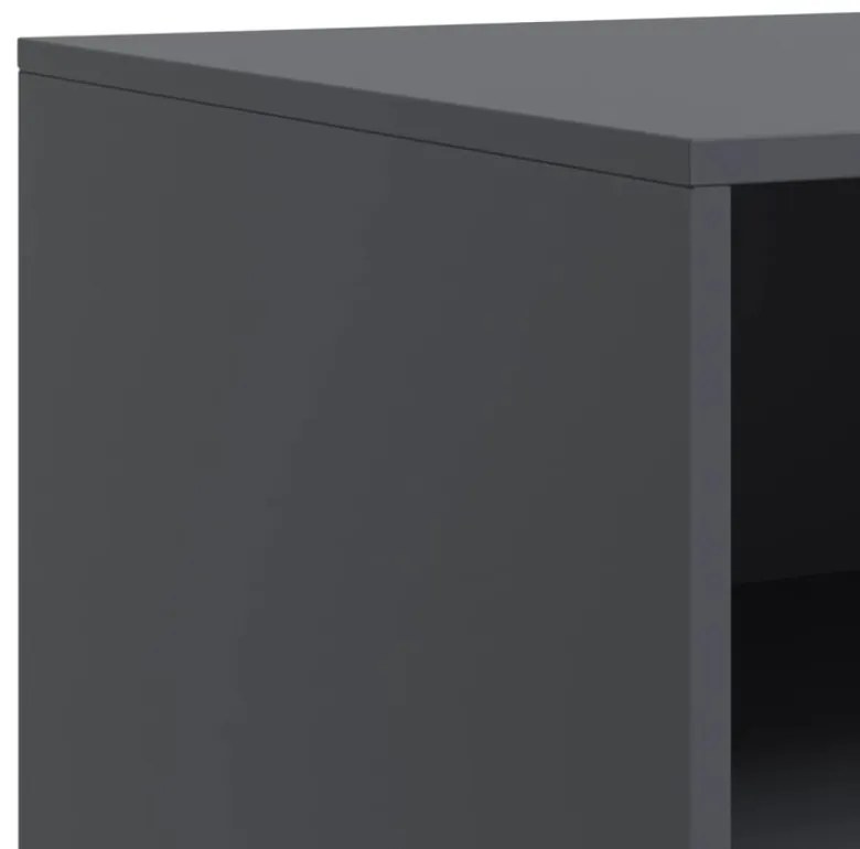 antracitszürke acél TV-szekrény 67 x 39 x 44 cm