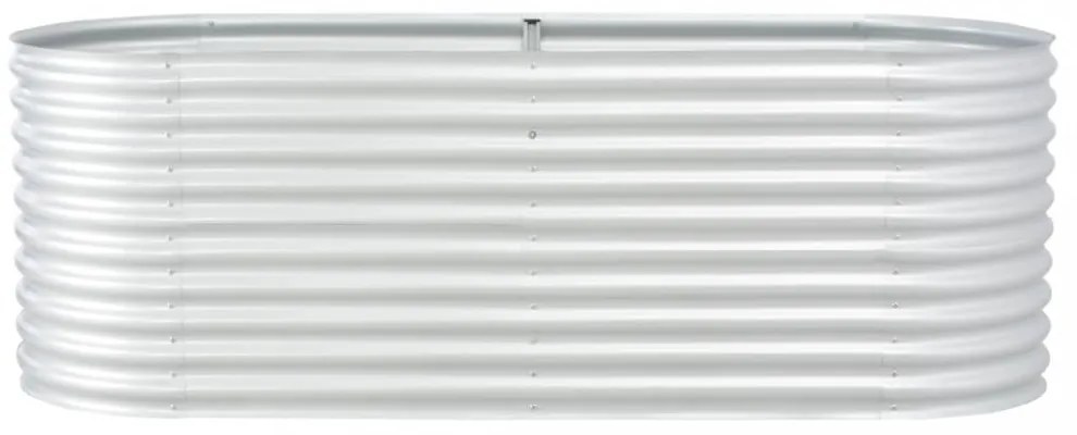 ezüstszínű horganyzott acél kerti magaságyás 240 x 80 x 81 cm