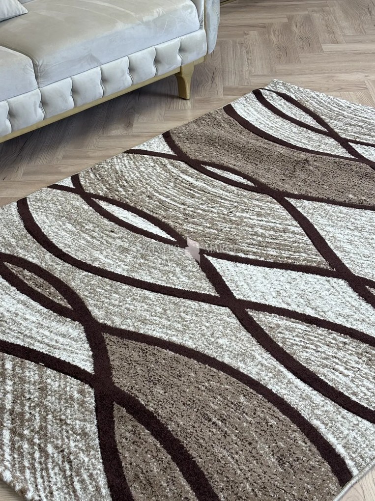 Karizm beige-brown hullámos (Beige) szőnyeg 60x110 cm