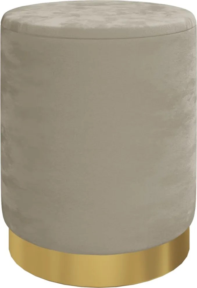vidaXL sötétszürke kerek bársonyülőke tárolóval 31 x 37 cm