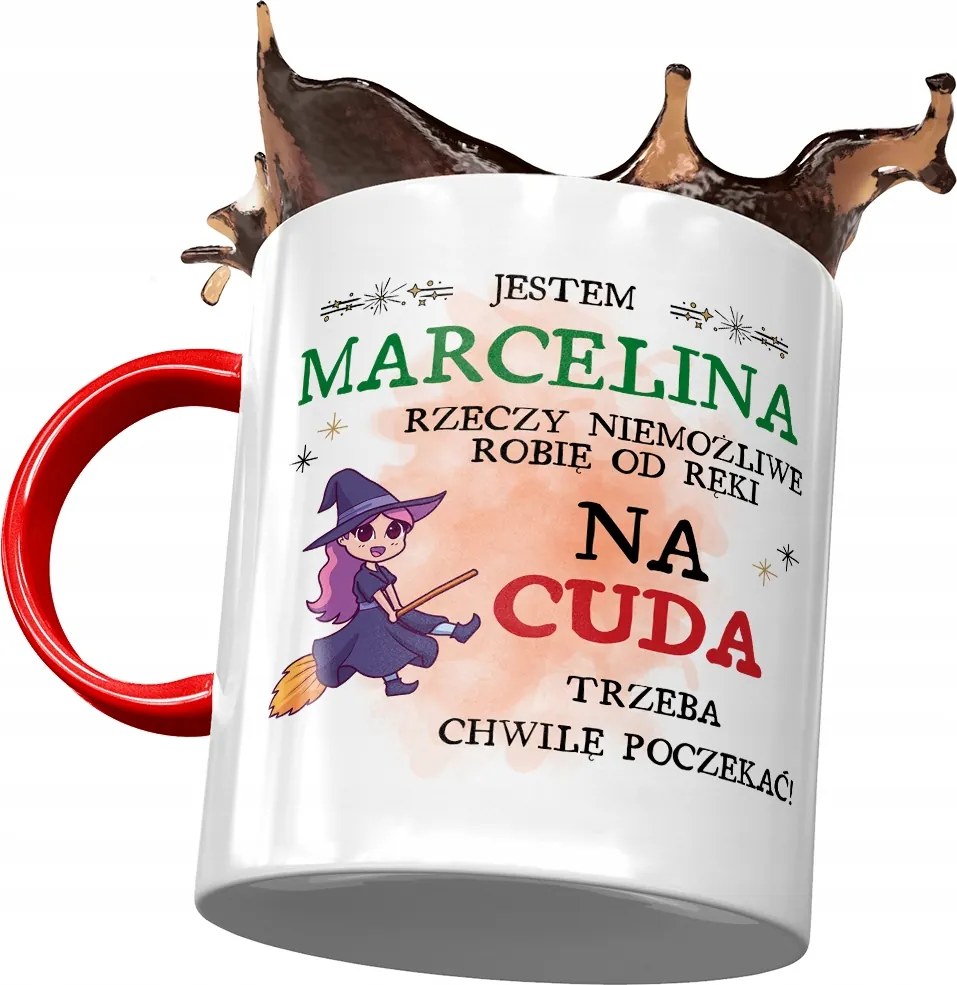 Piros Bögre Marcelina Barátnőknek Ajándék Nyomtatott Fotóval