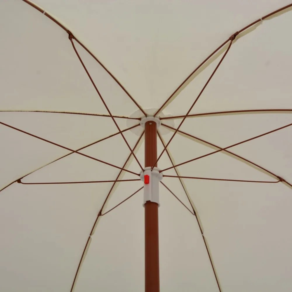 homokszínű napernyő acélrúddal 240 cm