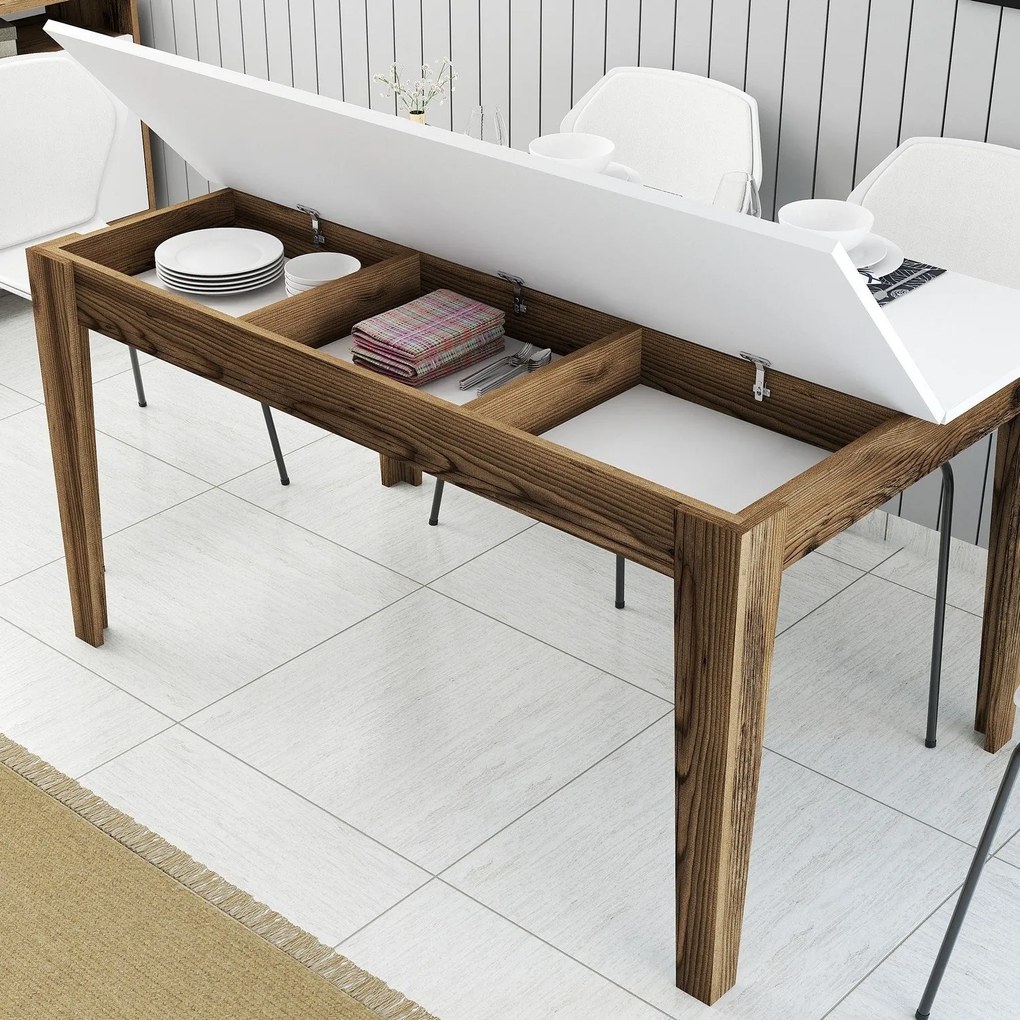 Étkező asztal Milan 514 - Walnut, White