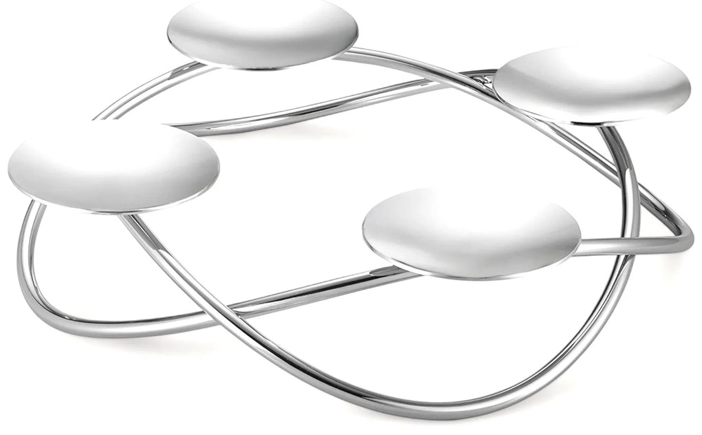 Adventi koszorú Alloa (ø 33 cm), polírozott rozsdamentes acél - EDZARD