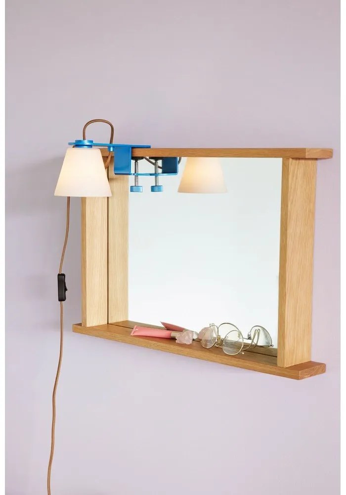 Kék asztali lámpa üveg búrával (magasság 23 cm) Lure – Hübsch