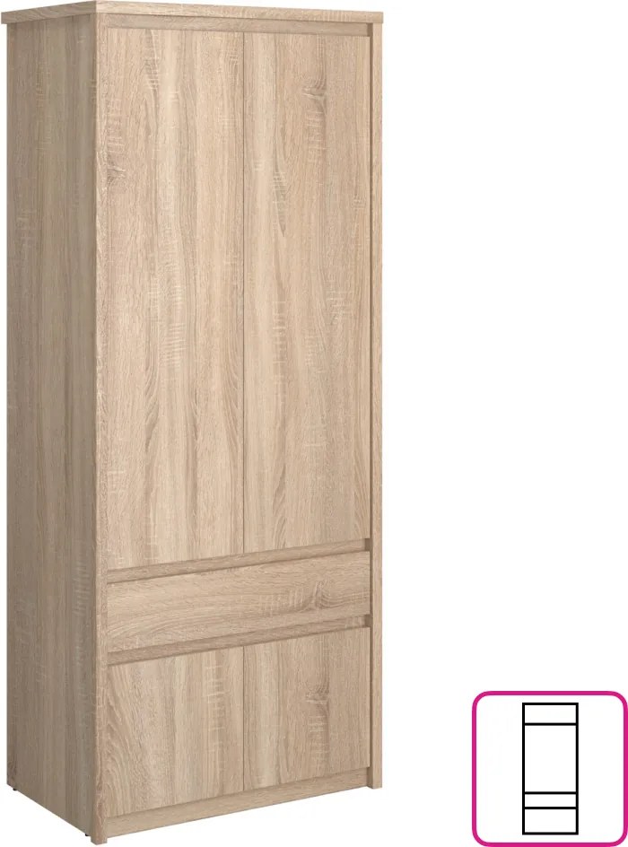 Akasztós szekrény, DTD laminált, tölgy sonoma, NORTY