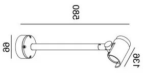 Gardino LX1674 - LED Kültéri fali spotlámpa ROSE LED/15W/230V IP65