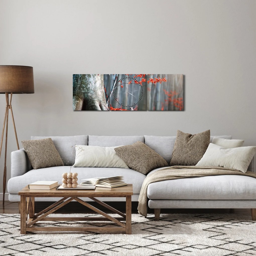 Kép - Ősz (órával) (90x30 cm)