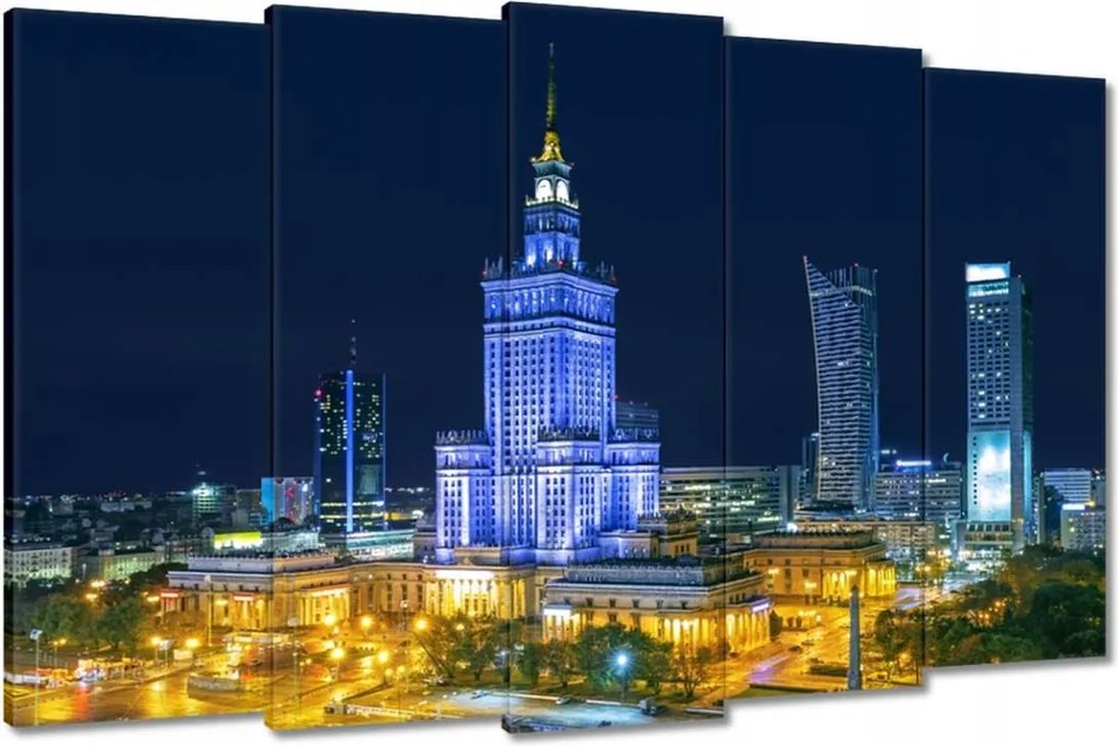 Festmények 150x95 Varsó éjszaka Palota