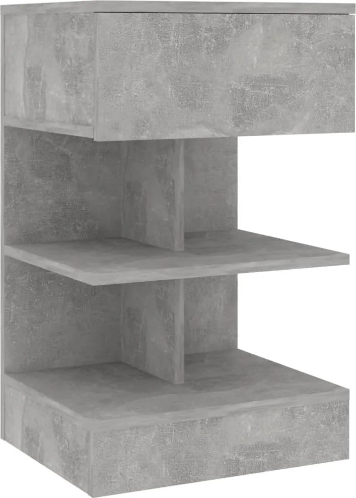 vidaXL betonszürke szerelt fa éjjeliszekrény 40 x 35 x 65 cm