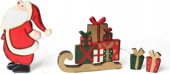 Mikulás figura szánnal