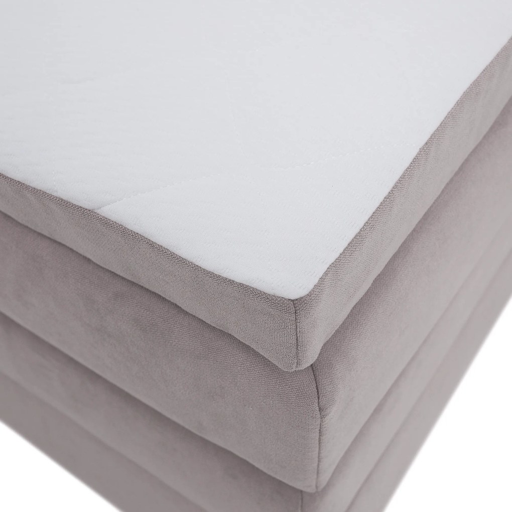 Boxspring ágy, 180x200, szürkésbarna Taupe, APRIL