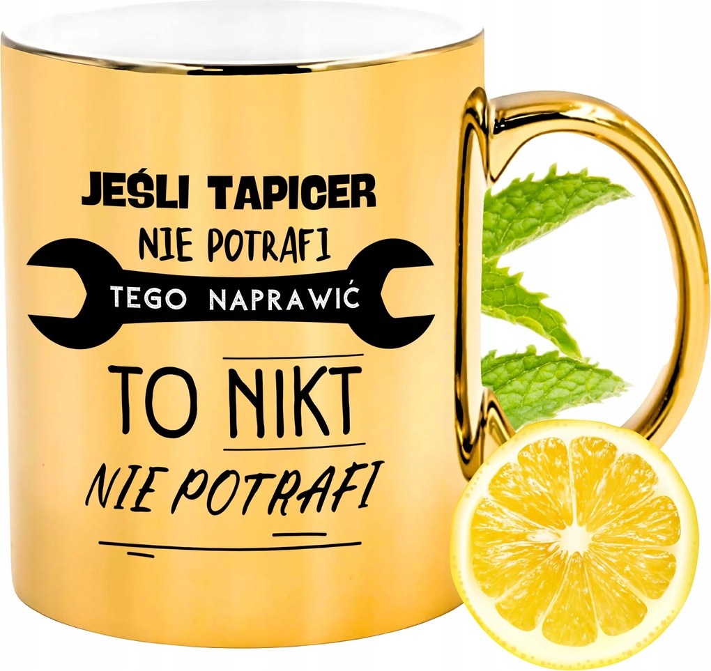 Prémium Arany Fényes Bögre Kárpitos Ajándék Nyomtatott Fotó