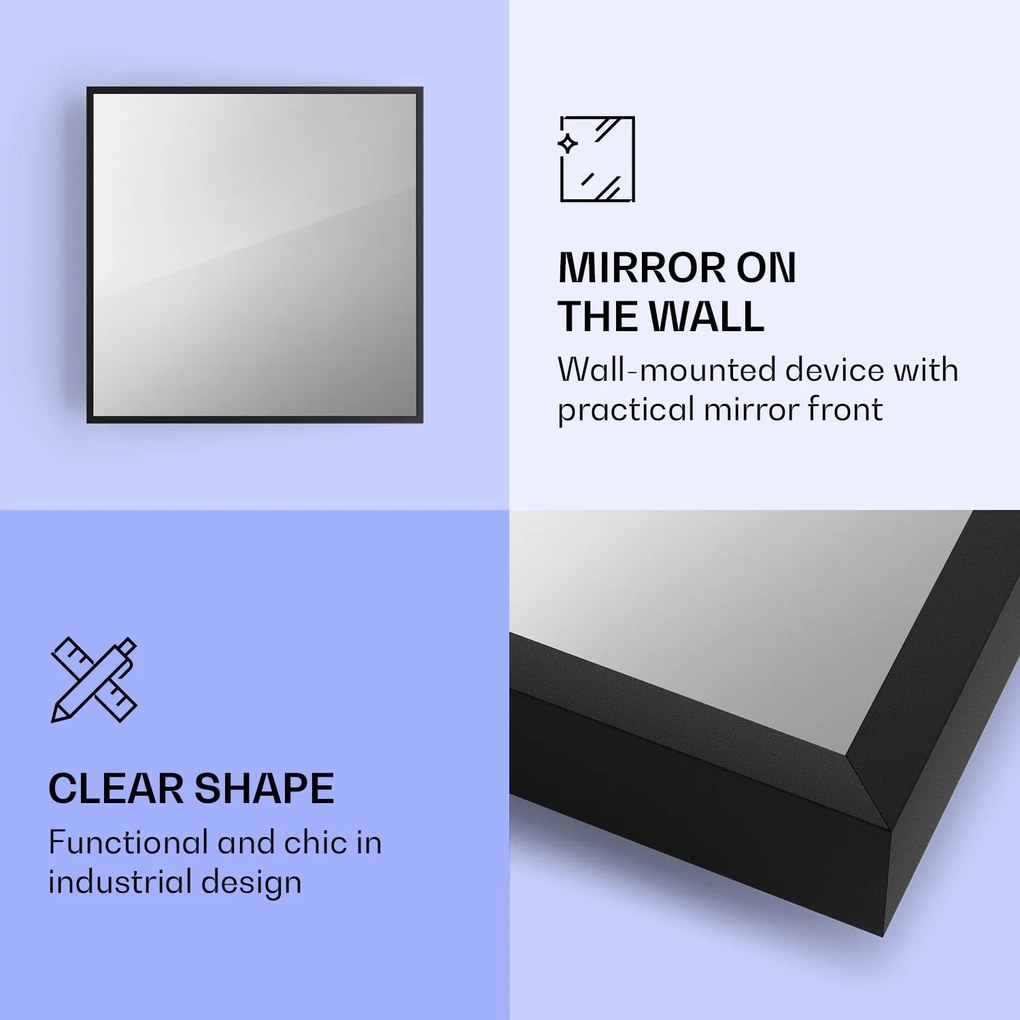 Klarstein La Palma 500 smart, infravörös hősugárzó 2 az 1-ben, 60 x 60 cm, 500 W, tükör elülső rész