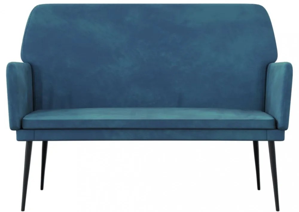 kék bársonypad 108x79x79 cm