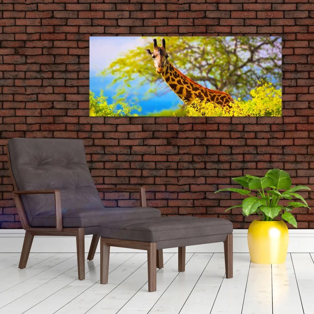 Egy kép egy zsiráfról Afrikában (120x50 cm)